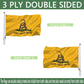 Dont Tread On Me Flag Double Sided 4X6 Outdoor- Heavy Duty Gadsden Don'T Tread On Me Flags Banner With 2 Brass Grommets 4 Rows S