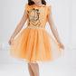 Garfield Little Girls Cosplay Tulle Dress Orange 7-8