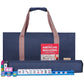 GUSTARIA American Mahjong Game Set - 166 Premium White Tiles, Blue Carrying Bag, 9"x20"x3", Melamine, 4 Color Racks/Pushers
