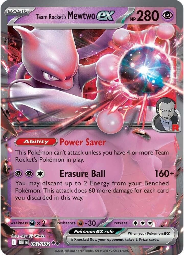 Pokemon - Team Rockets Mewtwo ex - 081/182 - Destined Rivals - Double ...