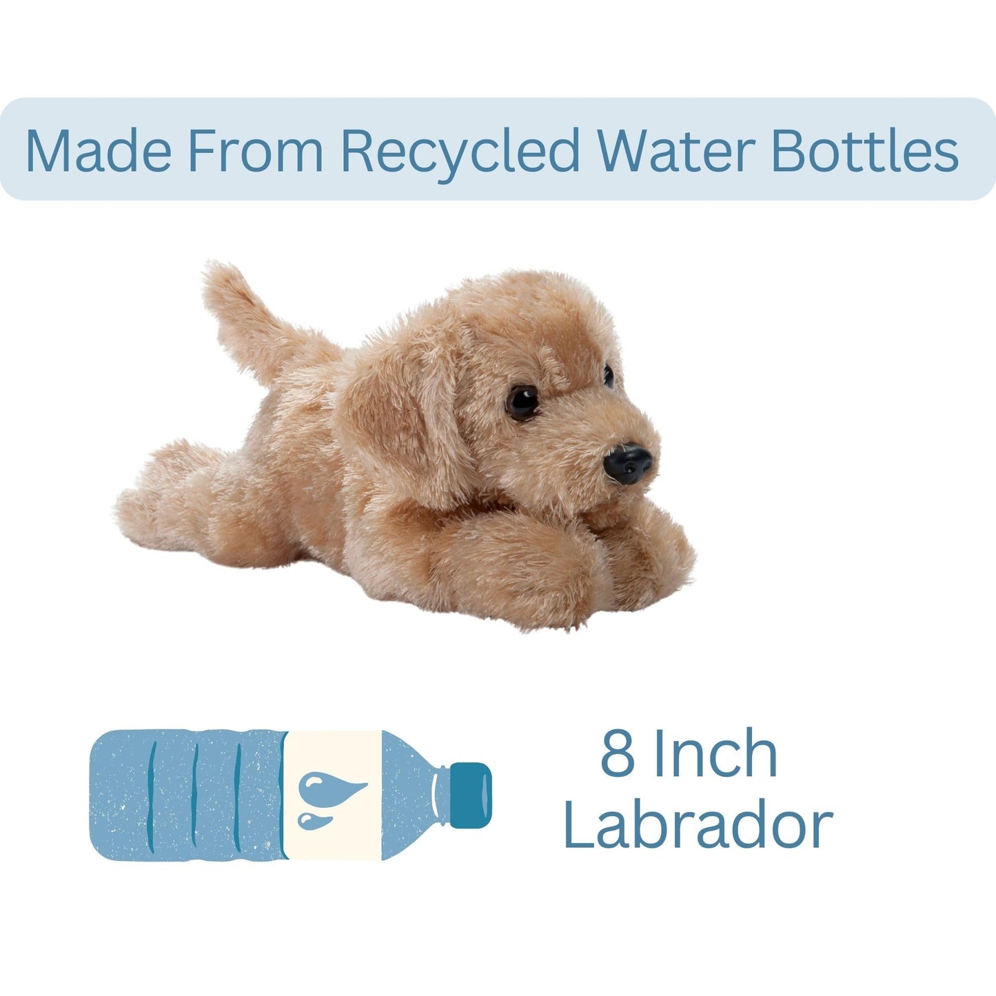 The Petting Zoo Yellow Labrador Dog Stuffed Animal Plushie, Gifts For Kids, Scoopz Wildlife Animals, Dog Plush Toy, 8 Inches