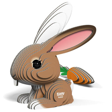 Eugy Rabbit 3D Puzzle, 39 Piece Eco-Friendly Educational Toy Puzzles For Boys, Girls & Kids Ages 6+