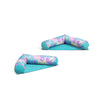 Big Joe Noodle Sling 2 Pack No Inflation Needed Pool Seat With Armrests, Aqua Tropical Hibiscus Double Sided Mesh, 3Ft
