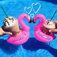 Aoutacc Float Drink Holders For Pool, 24 Pack Inflatable Crab Flamingo Palm Trees Pineapple Beverage Floats Cup Holders Pool Coa