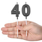 Frienda 40th Birthday Candles, Number 40 Candles, Happy Birthday Cake Topper Decoration for Men Women Anniversary Party Wedding