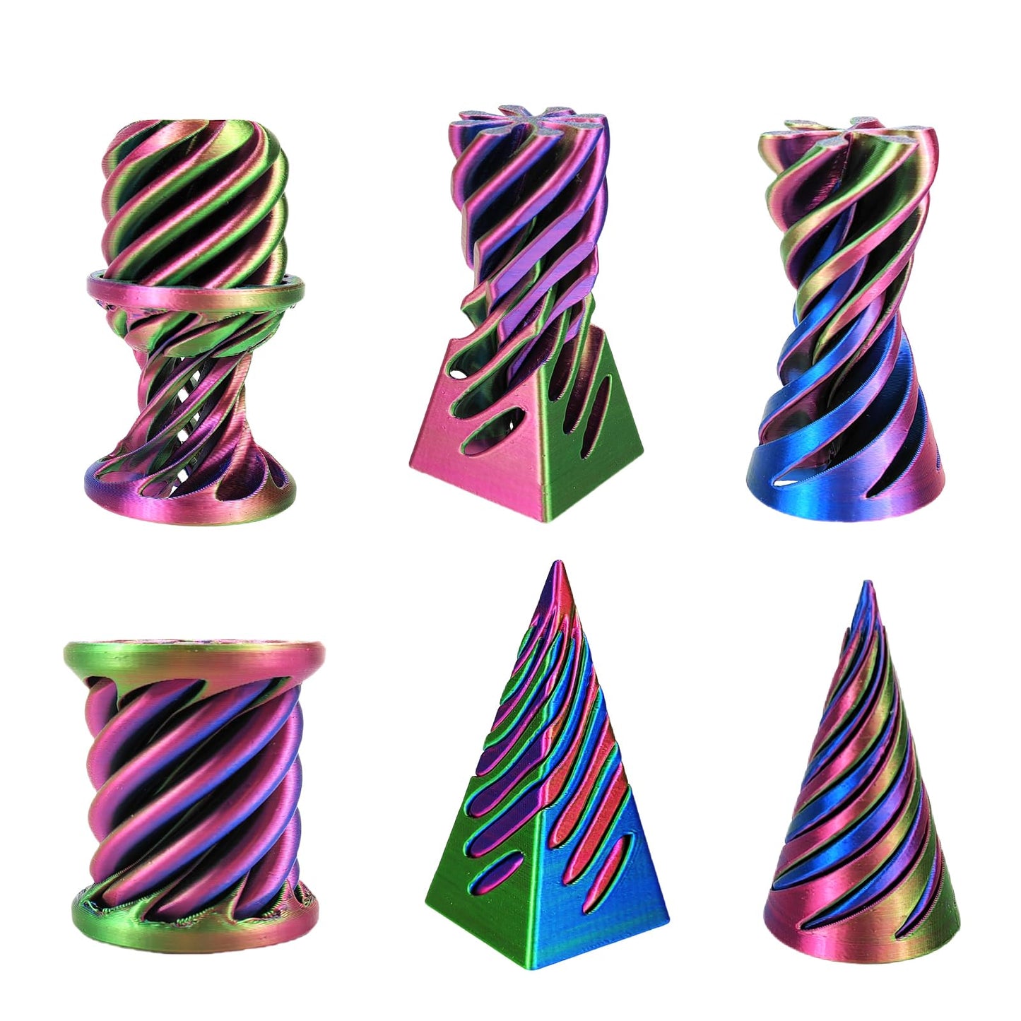 3D Printed Impossible Pyramid Passthrough Sculpture, Cone Fidget Toy, Impossible Cylinder Anxiety Relief Toy, Magic Impossible P