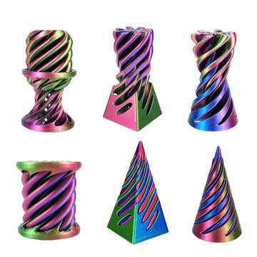 3D Printed Impossible Pyramid Passthrough Sculpture, Cone Fidget Toy, Impossible Cylinder Anxiety Relief Toy, Magic Impossible P