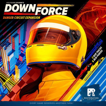 Restoration Games Downforce: Danger Circuit Expansion - Cardboard, Yellow, Model REO9006