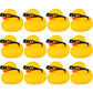 Chivao 12 Pcs Rubber Ducks With 12 Sunglasses/ Hats/ Headwear/ Scarf Small Cruise Ducks In Bulk Mini Rubber Duckies Bathtub Toys For Valentine'S Day Gift Hide(Yellow, Duck With Glasses)