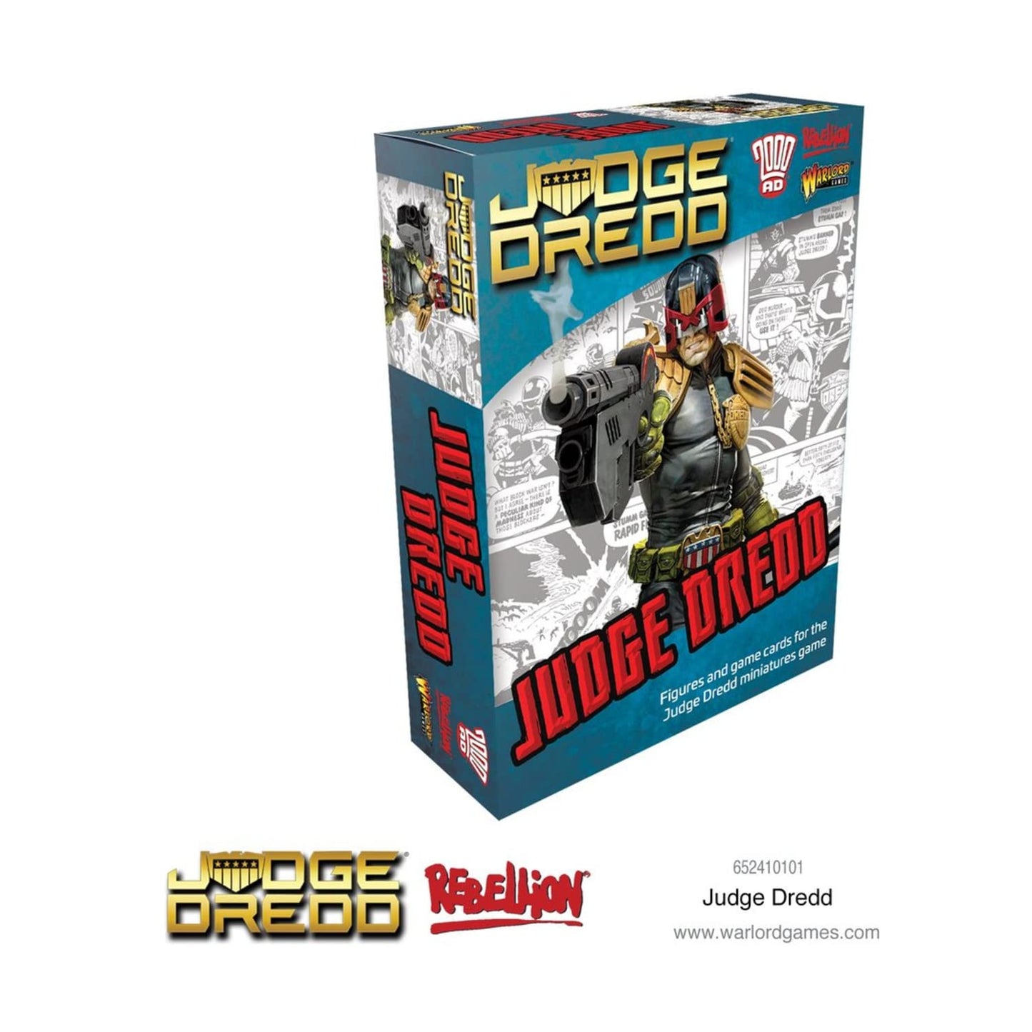 Warlord Judge Dredd Figure And Lawmaster Bike Game - Role Playing Strategy Board Games For Adults, Table Top Dystopian Future Strategic Wargaming Kit - Tabletop Sci Fi Rpg Without Terrain