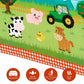 WERNNSAI Farm Animal Party Tablecloth - 1 PC 54 x 108 Farm Birthday Party Decorations Disposable Farm Table Cover Farmhouse Anim