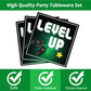 96 Pcs Video Game Plates And Napkins Party Supplies Gaming Party Tableware Set Green Gamer Party Decorations Favors For Kids Bir