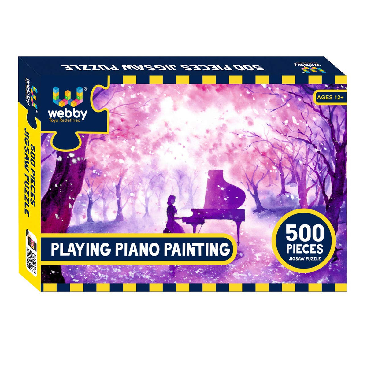 Webby Kids Playing Piano Painting Jigsaw Puzzle, 500 Pieces