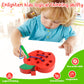 Lacing Toys For Toddlers - Wooden Lacing Apple Threading Toy, Shape Puzzle Fun Travel Game For Montessori Early Learning Of Fine Motor Skills Lacing Toy, Educational Gift For Boys And Girls Ages 3-5