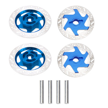 4Pack ShareGoo Metal 12mm Hex Hub Wheel Rim Tires Brake Disc Compatible with Traxxas Tamiya HSP HPI Redcat Racing 1/10 On-Road R