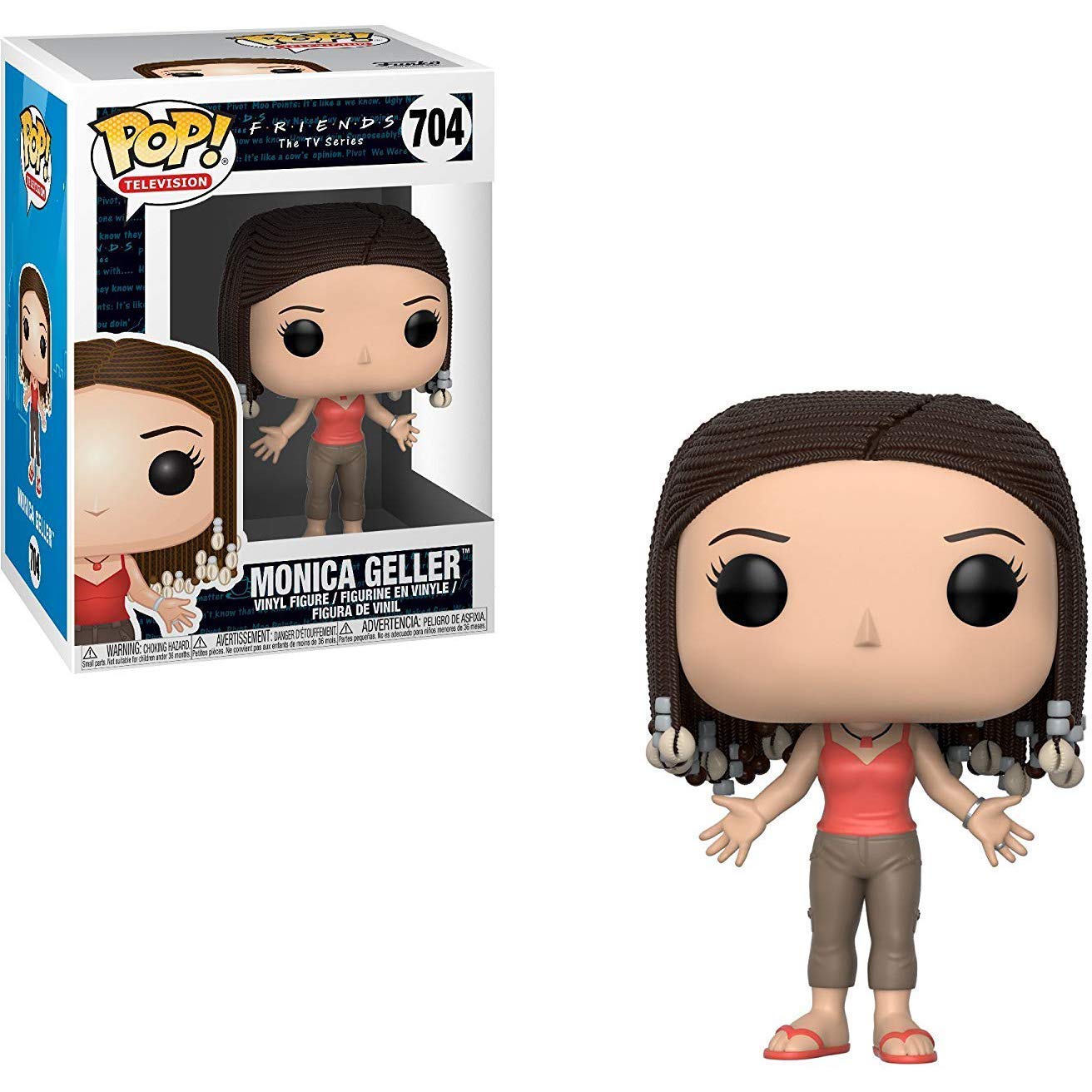 Pop Friends - Monica Geller Funko Vinyl Figure (Bundled With Compatible Box Protector Case), Multicolor, 3.75 Inches