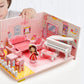 FASHIONMYDAY Dollhouse Miniature DIY Kit Creative Room 3D Wooden House Kit Handmade