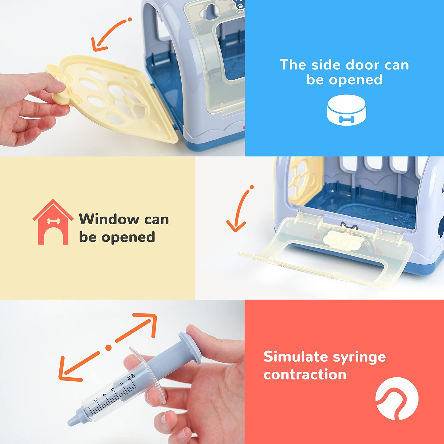 Smilesskiddo Vet Play Sets for Kids - Veterinarian kit for Kids with Interactive Electric Dog and Cage, Doctor Pretent Play Pupp