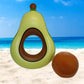 Inflatable Pool Floats - Avocado Pool Raft, Peach Pool Float, Gold Glitter Pool Float (Avocado)