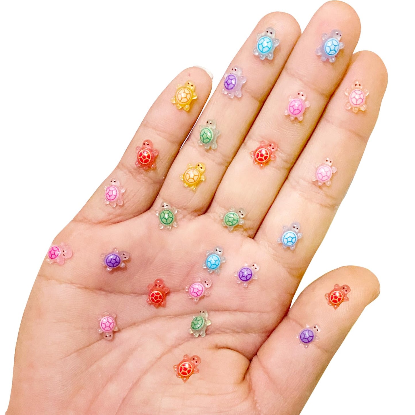 200Pcs Resin Turtle For Crafts Dollhouse Miniatures Resin Mini Things Tiny Turtle For Fairy Garden Dollhouse Micro Landscaping D