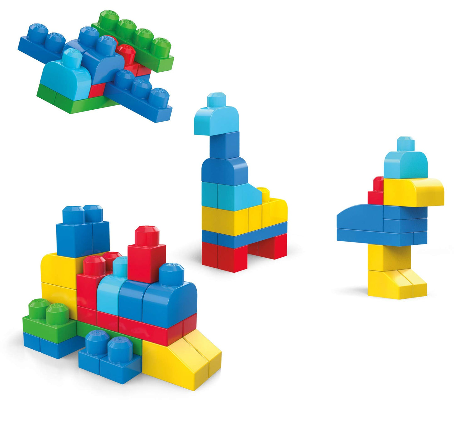Fisher-Price Mega Bloks Let's Build It Set - Multi Color, Model FFG23, Made from Durable Acrylonitrile Butadiene Styrene
