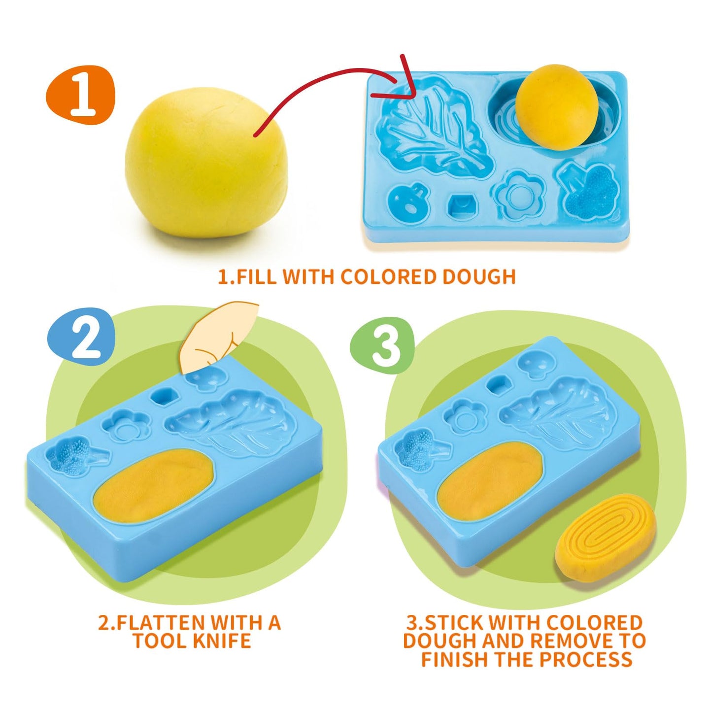 Hasayaqi Sushi Play Food Playset Playdough Sets For Kids Ages 4-8 Kitchen Creation Kit Toy With 5 Compound Colors Play Dough Set