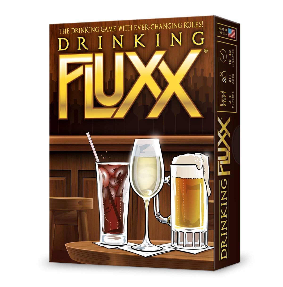Looney Labs Drinking Fluxx Card Game - mature-themed Card Games Couples Gifts Fun Party Games for mature-themeds Date Night Ideas Best Drinking Games for mature-themeds Party mature-themed Games for Parties 2-6 Players