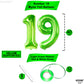 Katchon, Giant 19 Birthday Balloons Green - 40 Inch | 19 Balloons For 19Th Birthday Decorations | Green 19 Balloon Number | 19Th Birthday Balloons For 19 Year Old Birthday Party Decorations