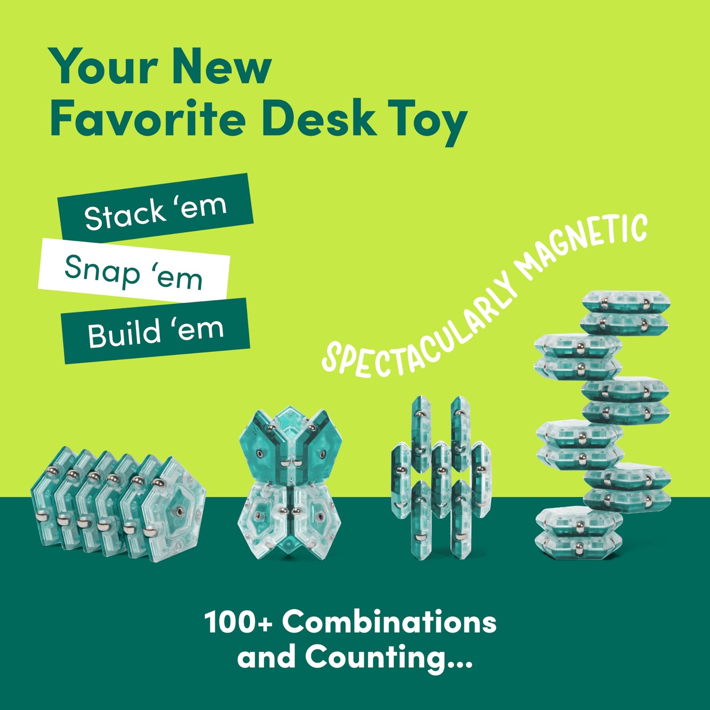 Speks Geode Sphere Magnetic Fidget Toy For Adults & Teens 14+ | Sensory Gadget For Stress Relief And Anxiety, Office Desk Toy Pr