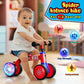 Aetyni Baby Balance Bike 1-2 Year Old: Spider Toddler Bike Baby Bike For 10-24 Month With Colorful Lighting & 4 Wheels First Rid