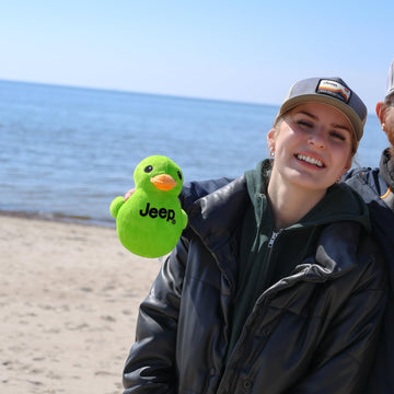 Jeep Text Logo Stuffed Animal Plush Duck Green -Perfect Enthusiasts You'Ve Been Ducked (Green)