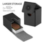Mixpoet Deck Box Compatible With Mtg Cards, Trading Card Case With 2 Dividers Per Holder, Large Size For 100+ Cards (Elementals-Black)