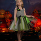 Obeeii Kids Girls Halloween Costume Black White Stripe Tulle Tutu Dress With Headband Set Little Girls Carnival Fancy Dress Blac