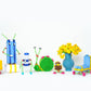 Open-Ended Educational Construction Arts And Crafts Building Toy Kit Diy Imaginative Recycling Toy-Making Kit For Kids Of All Ages Master 128 Pcs Set