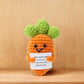 Mmnhjhut Funny Mini Positive Potato,3 Inch Positive Crochet Carrot Toy,Soft Wool Knitting Toy With Positive Card For Friends, Pa
