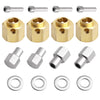 HobbyPark RC Brass Spacers Wheel Hex Hubs Extenders for TRX4 Wheels Extension Hex Drive Adapter (10mm Thickness)