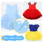 Alecosfun Princess Costume Trunk For Toddler Girls, 4 Pcs Fancy Dresses Tutu Skirts Headband For Babies Birthday 12-18M