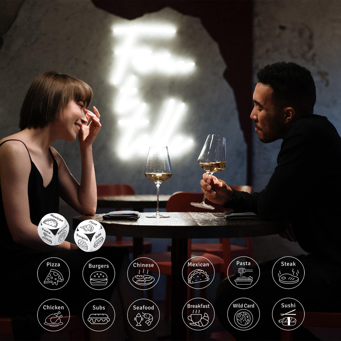 Valentines Day Gifts Date Night Dice for Couples Couples Gifts for Him and Her Funny Valentines Gift for Husband Boyfriend Food