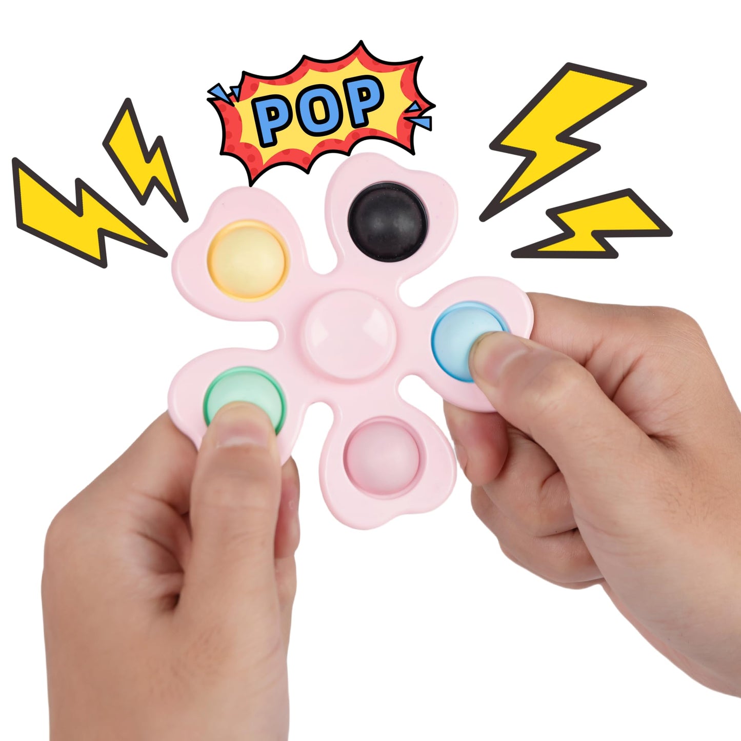 24 Pcs Fidget Spinners Bulk-Mini Pop Bubble Fidget Spinner Toys For Kids Teens Adults Party Favors Games,Birthday Return Gifts G