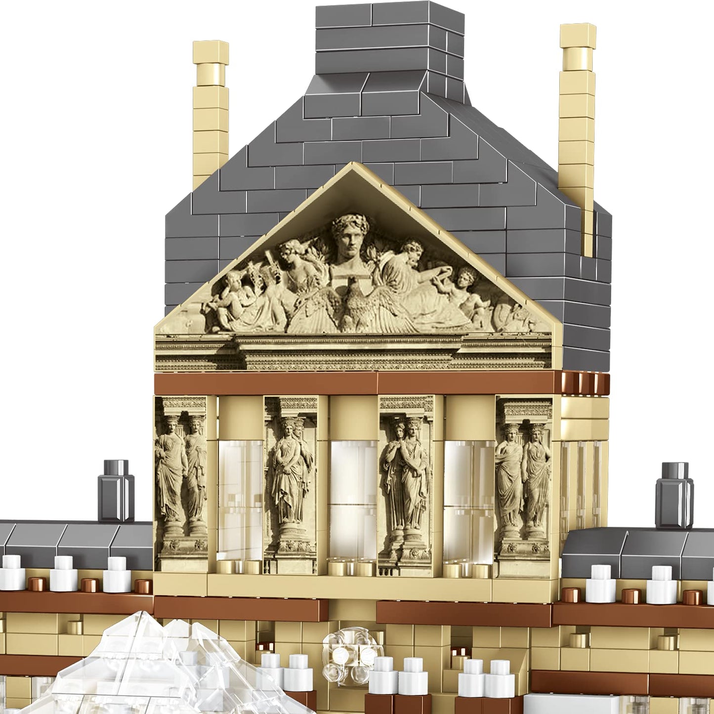 dOvOb Architecture Louvre Micro Building Blocks Set - 2885PCS Plastic Model Toys for Kids & Adults - Multicolor