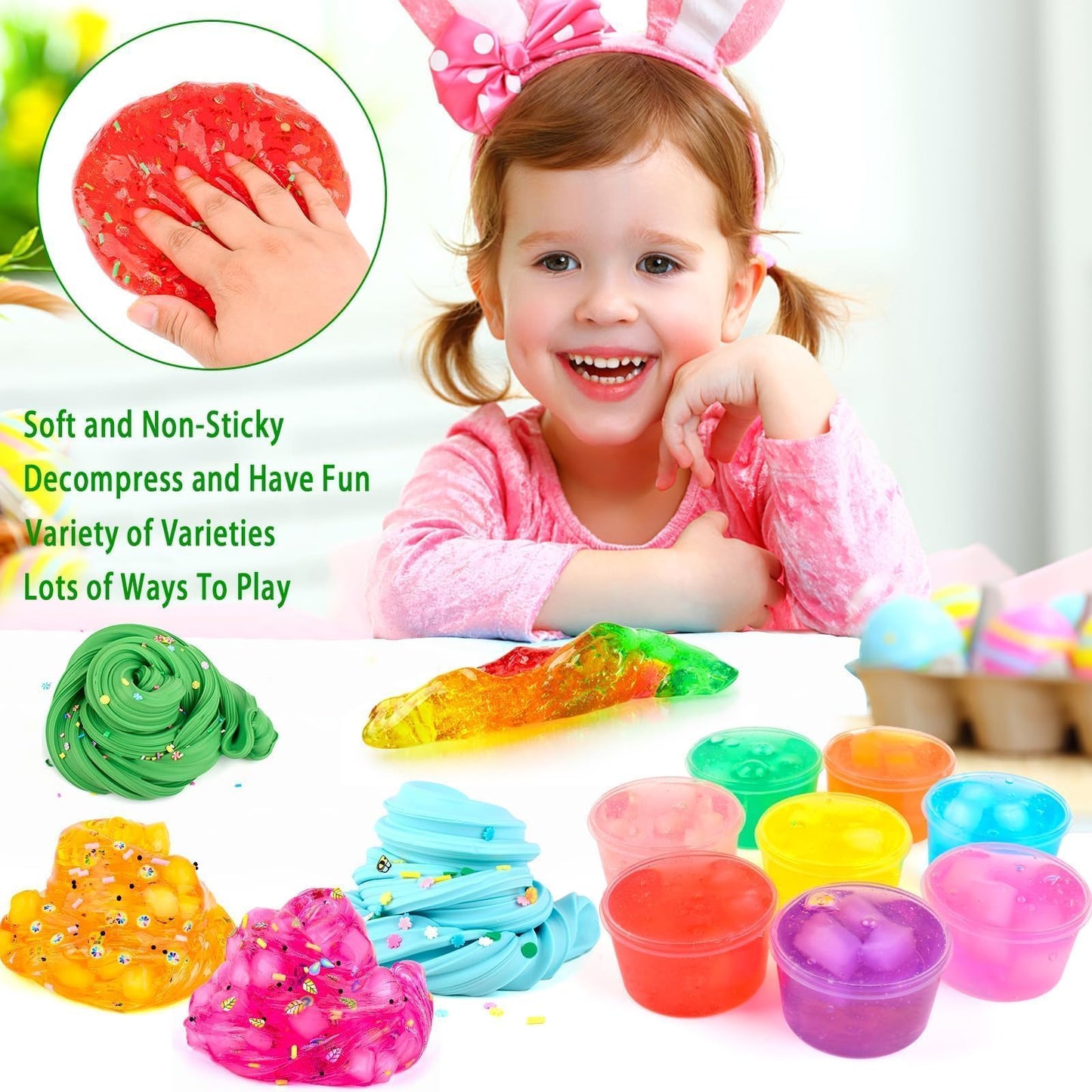 11Pack Slime For Kids Toy, Jelly Cube Clear Slime Kit For Girls Toys 6 7 8 9 10 11 12, Crunchy Slime, Butter Slime, Kids Boy 6-1