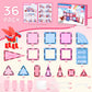 Magnetic Tiles for Kids Age 4-8 with Dragon, 36 Piece Princess Castle Magnet Tiles for Girls, Movable Dragon Toys for 3+, Creati