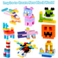 500 Pieces Classic Building Bricks in 15 Popular Colors and 12 Mixed Shapes, Creative Small Building Blocks Set Learning Educati