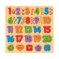 ATORSE Letter Puzzles Best Gifts Colorful Puzzle Board Set Toddlers Babies Number Puzzle