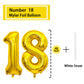 18 Number Balloon Gold 40 Inch Big Foil Mylar 18Th Balloons For 18 Year Old Boy Girl Birthday Party Decorations Wedding Annivers