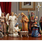 Nativity Scene Set With 11 Pieces - Magi, Angel, Shepherds, Jesus, Real Gold Trunk
