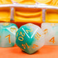 HDdais 7PCS Polyhedral Dice Set, Jade DND Dice Set for Dungeon and Dragons, D&D Dice Set for Role Playing Games (Green White)
