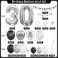 30Th Birthday Decorations Black Silver,30Th Birthday Balloon Garland Party Decorations With Number 30 Foil Balloons,Happy Birthd