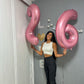 Pearlescent Pink 9 Balloon, Number Balloons 40 Inch, 9Th Giant Birthday Decorations For Girls,19Th 29Th Party Decorations Suppli