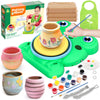 Pottery Wheel for Kids - Complete Pottery Painting Kit Arts and Crafts for Kids Ages 8-12 with 3 Pack Air Dry Clay Art Supplies 